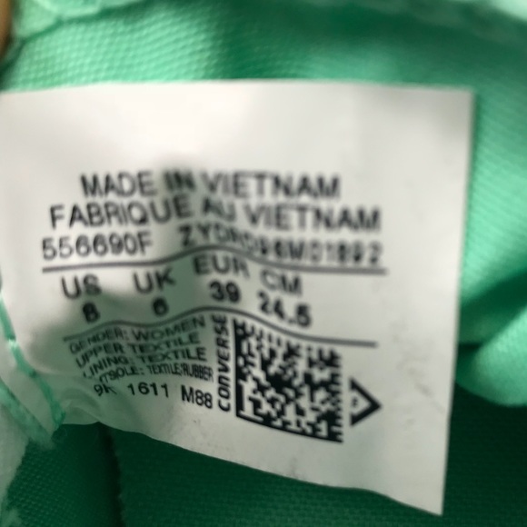 Converse Ctas Shoreline Slip Green Glow W AUTHENTI - Picture 8 of 8